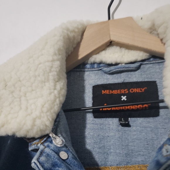 Members Only x Nickelodeon Denim Jacket w Sherpa - Picture 3 of 3